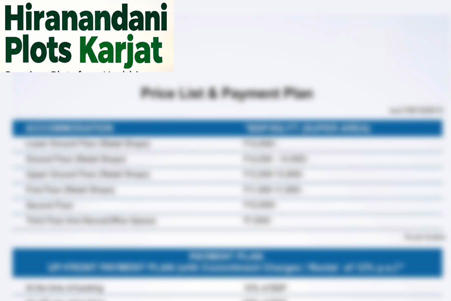 Hiranandani Plots Karjat Price